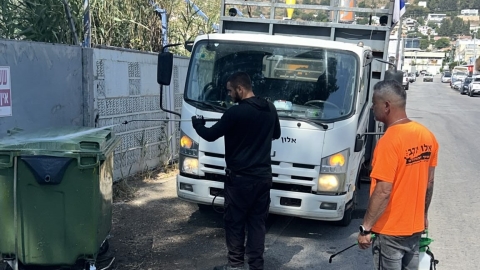 התחלנו בשטיפה ובניקוי יסודי של כלל הפחים ברחבי העיר