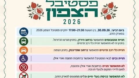 הסדרי תנועה וחנייה לקראת פסטיבל הצפון 2026